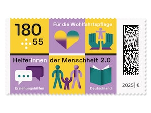 Helferinnen und Helfer der Menschheit 2.0 - "Erziehungshilfen", Briefmarke zu 1,80 + 0,55 EUR, 10er-Bogen
