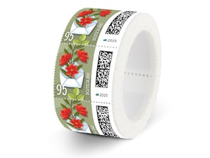 Geffneter Brief, aus dem Blumen ranken