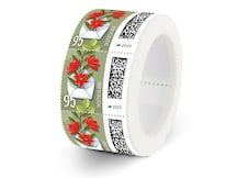 Geöffneter Brief, aus dem Blumen ranken