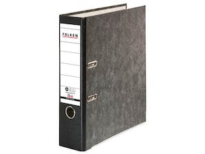 Falken, Recycling-Wolkenmarmor-Ordner A4, 8 cm, schwarz