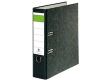 Falken, Wolkenmarmor-Ordner, 8 cm, grüner Balken