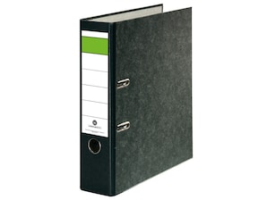 Falken, Wolkenmarmor-Ordner, 8 cm, grner Balken
