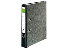 Falken, Wolkenmarmor-Ordner, 5 cm, grüner Balken