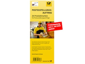 Produktmarke Postzustellungsauftrag 25er-Set