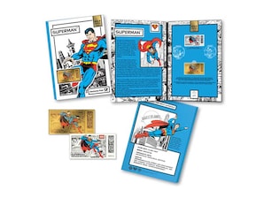 Booklet mit der Briefmarke Superman zu 0,95 EUR und Goldversion