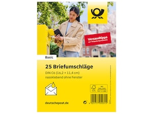 Briefumschlag ohne Fenster nassklebend, 25 Stck