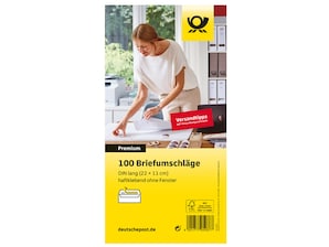 Deutsche Post Briefumschlge, Format: DIN lang, ohne Fenster, 100 Stck