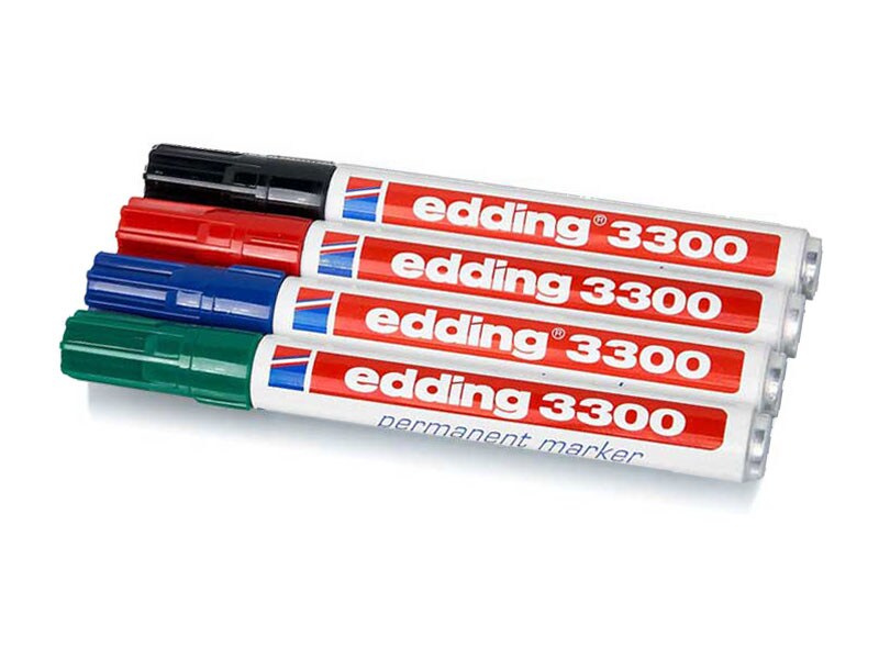 Edding Permanentmarker 3300 – Blau, Keilspitze 1-5 Mm, Nachfüllbar Mit T 25 Patrone