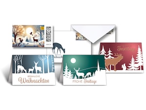 Grukartenset "Im Weihnachtswald"