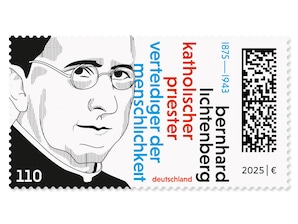 Portrt Bernhard Lichtenbergs in Linienillustration