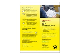 Einschreiben, 10er-Marken-Set