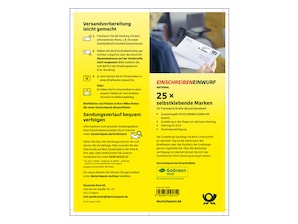 Einschreiben Einwurf, 25er-Marken-Set
