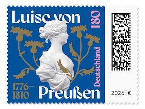 Reliefbildnis Luise von Preu�en in Wei�porzellan mit Goldkornblumen