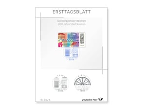Ersttagsblatt 8 2026 26 800 Jahre Stadt Hamm