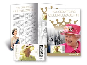 Erinnerungsblatt 100. Geburtstag Queen Elizabeth II