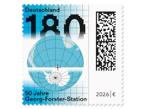 Kennzeichnung der Lage der Georg-Forster-Station auf einer Weltkugel