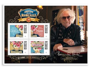 4er-Bogen der Sonderedition 50 Jahre Circus-Theater Roncalli - Blumen und Zitate