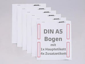 DHL Versandlabel Laser, Bogen DIN A5