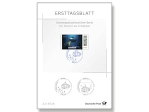 Ersttagsblatt 21/26 Der Mensch als Entdecker Marianengraben