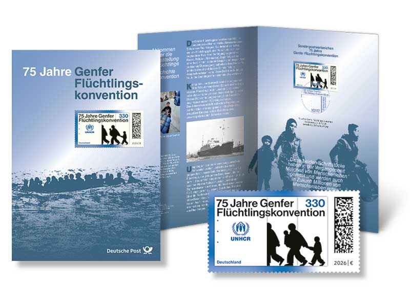 Erinnerungsblatt 75 Jahre Genfer Fl�chtlingskonvention