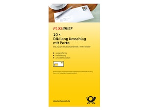 Plusbrief 0,95 EUR mit Matrixcode, DIN lang mit Fenster, 10er-Set