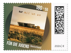 BAP: Plattencover aff un zo vor farbigem Hintergrund