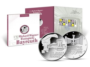 Numisfolder M�nze und Marke 150 Jahre Richard-Wagner-Festspiele Bayreuth