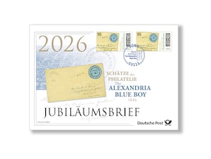 Jubil�umsbrief Sch�tze der Philatelie - The Alexandria Blue Boy