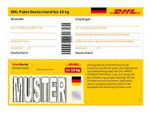 Bild DHL PAKETMARKE Deutschland bis 10 kg - Versandschein