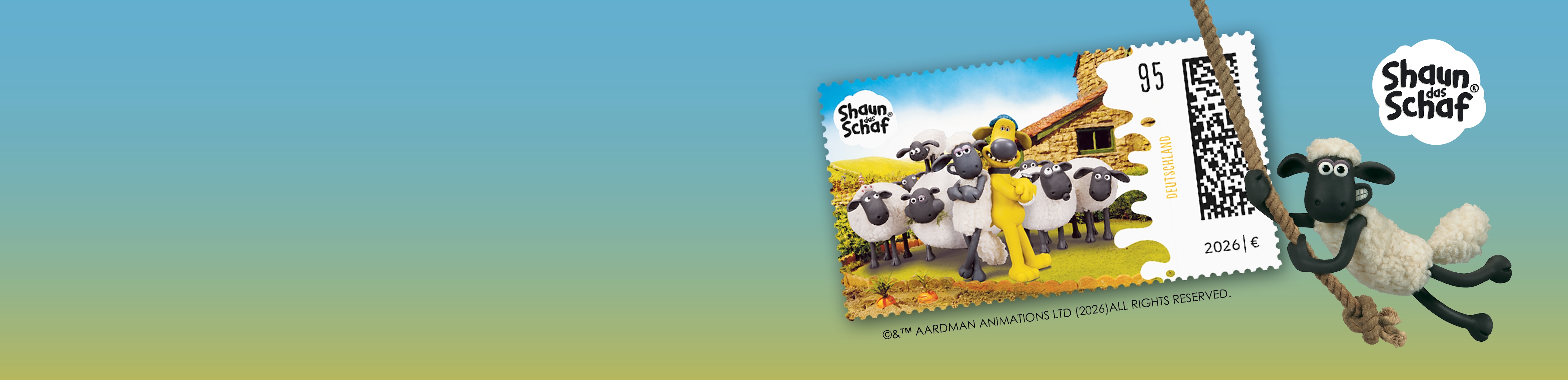 Darstellung Shaun das Schaft mit Bitzer und seiner Herde