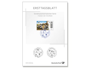 Ersttagsblatt 39/26 Helden der Kindheit - Shaun das Schaf 