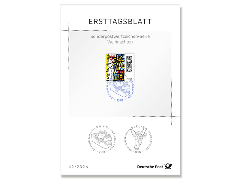Ersttagsblatt 42/26 Weihnachten - Kirchenfenster 