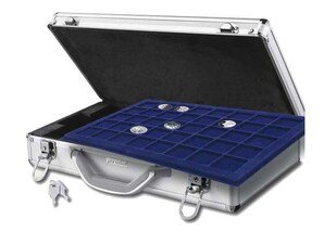 Mnzenkoffer, Aluminium-Design, ohne Tableaus