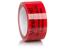 Signal-Packband, bedruckt, Vorsicht Hochempfindliche Elektrogeräte