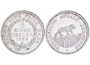 1/6 Taler Herzogtum Anhalt Bernburg