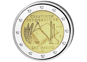 2 EUR-Gedenkmnze San Marino: Europ. Jahr der Kreativitt u Innovation