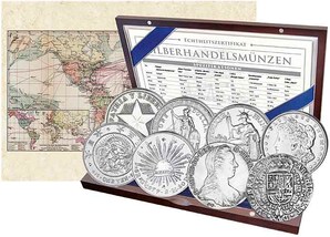 Set 8 Silbermnzen Handelsnationen