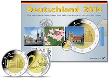 Kursmünzen der Prägestätte Karlsruhe (G) 2014