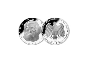 5 DM Mnze: "100. Todestag von Karl Marx", 1983(Stempelglanz)