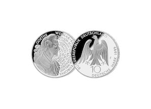 10 DM Mnze: "250. Geburtstag Johann Wolfgang von Goethe", 1999 (Stempelglanz)