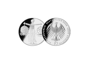 10 DM Mnze: "Weltausstellung EXPO 2000 Hannover", (Stempelglanz)