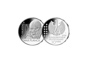 10 Euro Mnze 150. Geburtstag Max Planck; 2008  (Stempelglanz)