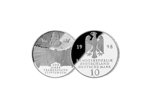 10 DM Mnze: &#034;300jhriges Bestehen der Frankeschen Stiftungen zu Halle&#034;, 1998 (Spiegelglanz)