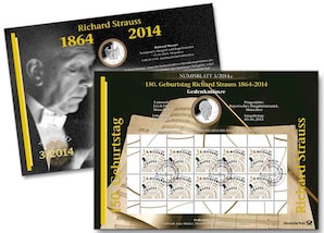 Numisblatt: "150. Geb. Richard Strauss"