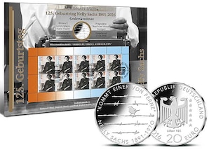 Numisblatt: "125. Geburtstag Nelly Sachs"