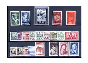 Saarland, Briefmarken-Jahrgang 1952