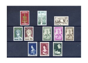 Saarland, Briefmarken-Jahrgang 1956