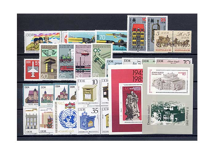 DDR Briefmarken Jahrgang 1986 Komplett – Postfrisch, Sammlerset