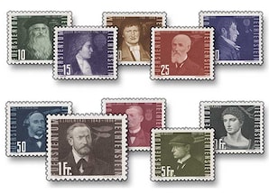 Frstentum Liechtenstein, &#034;Flugpostausgabe Flugpioniere&#034;, Komplett-Satz