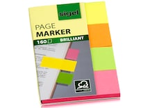 Sigel Haftmarker Papier: 4 Farben im Pocket, 20x50mm, 160 Blatt